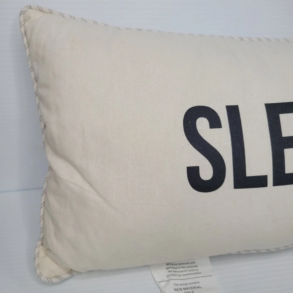 Pottery Barn Sleep In Throw Pillow Rectangle Bedding Bedding Decor 12x24 RARE